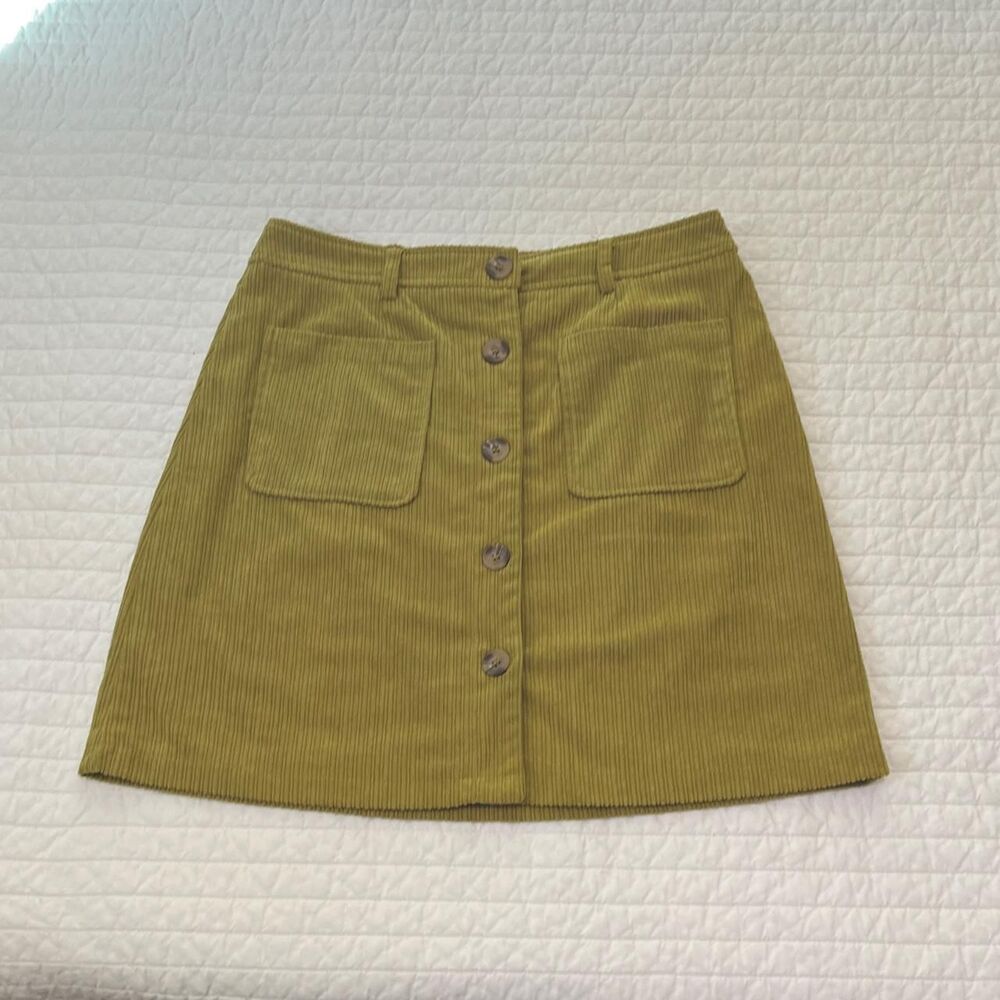 Cider Green Corduroy Skirt